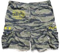 Stars Cutoff Tiger Camo Cargo Shorts