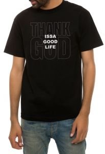The Thank God Tee in Black