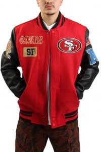 NFL 49ers Area Code Varsity Jacket