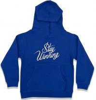 Stay Winning Original Script Blue Youth Hoodie