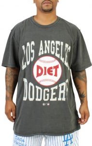 Diet Starts Monday Dodgers Pinstripe Shorts White