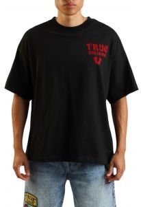 TRUE RELIGION Flocked Logo Oversized T-Shirt 109297-1001