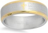 Two Tone Lords Prayer Ring