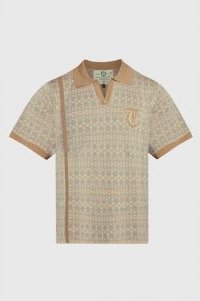 Racket Club Buttonless Crochet Polo