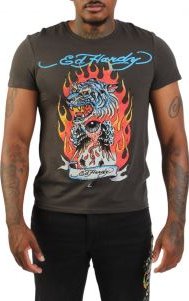 Rhinestone Fire Tiger T-Shirt 