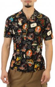 Black Flashboard Camp Shirt