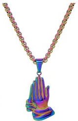 Bless Up Prayer Hands Pendant