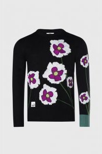 Opium Poppy Flower Knit Sweater