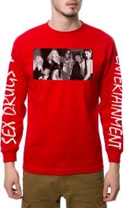 The SDE Long Sleeve Tee in Red