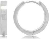 Steeltime 18K Gold Plated Stainless Steel Huggie Earrings