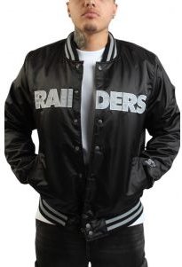 NFL Raiders Satin Bomber Jacket 