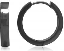 Steeltime 18K Gold Plated Stainless Steel Huggie Earrings