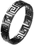 Mister Greek Cut Out Ring Black