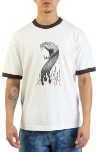 Skate Mike G Snake Flame Ringer Loose Fit T-Shirt 
