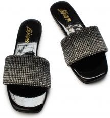 Lisa-45 Rhinestone Flat Sandal 