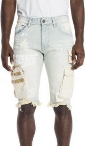 Mix Media Cargo Denim Short
