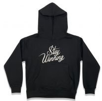 Stay Winning Original Script Black Youth Hoodie