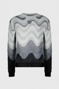 Mohair Knit Crewneck Sweater