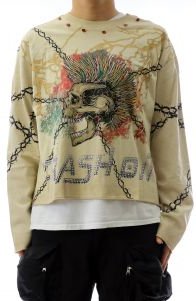 TACORI S/N Jersey Long Sleeve Crop Top Tee