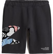Abstract Patchwork Logo Sweat Shorts