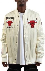 Bulls Pinstripe Satin Jacket