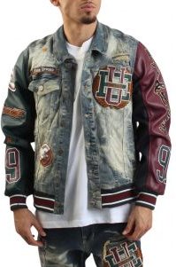 Varsity Patch Denim Jacket
