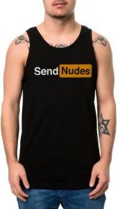 The Send Nudes Icon Tank Top in Black