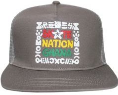 Cross Colours X Skate Nation Tribal Print Trucker Hat - Grey