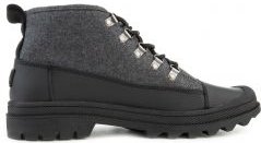 Cordova Boots in Black Wool w/ Leather