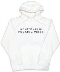 Attitude Vibes Hoodie in White