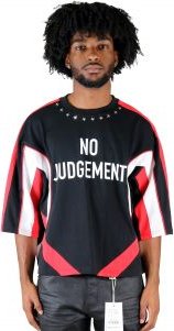 LARITA S/N Jersey 3/4 Sleeve Crop Top Tee