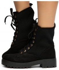 Wildone-20 Side Knit Panel Boots