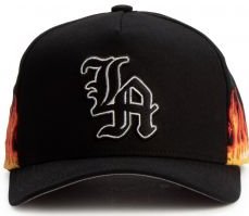 LA Gothic Flames Twill Trucker Hat
