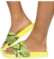 LINDY-03 ONE WIDE BAND SNAKE SANDALS