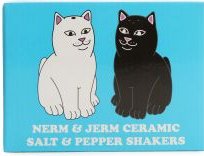 Nerm Jerm Ceramic Salt / Pepper Shakers 