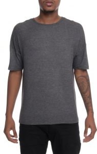 Drop Shoulder Box Fit French Terry Tee in Charcoal