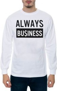The Always Business Never Personal LS Tee in White