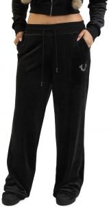 Velour Crystal Horseshoe Straight Leg Sweatpant