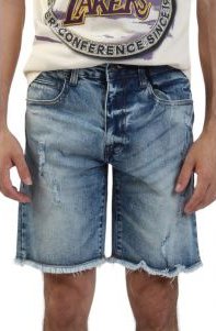 Zachariah Raw Hem Denim Short 