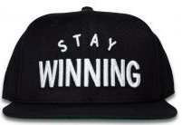Stay Winning Black Snap Back Hat