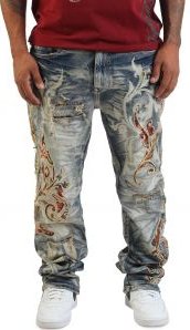 Long Straight Academy Jeans 