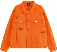 Double Logo Orange Trucker Denim Jacket