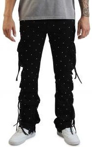 Hawk Cargo Flare Denim Pants 