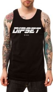 The Dipset USA Logo Tank in Black