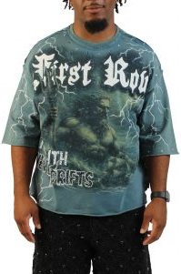 CREWAND FOMARE ロンT FIRST ROW Neptune Heavy T-Shirt FRM1053B-TEAL - Karmaloop