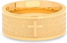 Wide Banded Lord's Prayer Ring