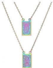 Our Lady Mount Carmel Rectangle Scapular Necklace