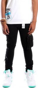 DOLCE Men's premium twill black cargo pants.