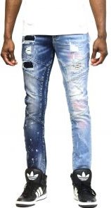 Larkspur Limited Premium Washed Half and Half Skinny Denim Pants.
