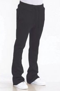 Solid Flare Stacked Track Pants